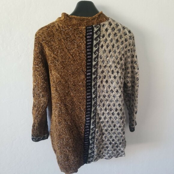 Robin Originals Creative Knits Medium / Large Pullover Sweater Hand Loomed Brown - Picture 2 of 6